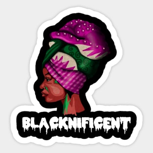 Black Beauty, Afro Woman, Magnificent Sticker